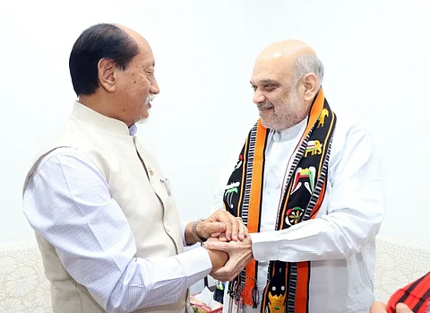 नागालैंड के मुख्यमंत्री नेफ्यू रियो और केंद्रीय गृहमंत्री अमित शाह