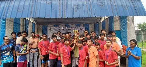 झाड़ग्राम ने 64वां इंटर स्कूल प्री- सुब्रतो कप फुटबॉल चैंपियनशिप 2025 अपने नाम किया