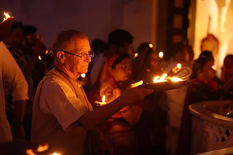 Aarati at ISKON temple