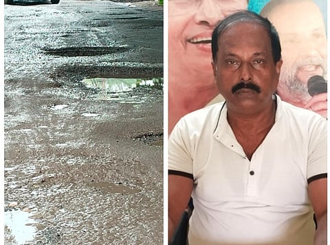 सीआईएसएफ बैरक रोड की हालत बदतर, राहगीर हो रहे परेशान