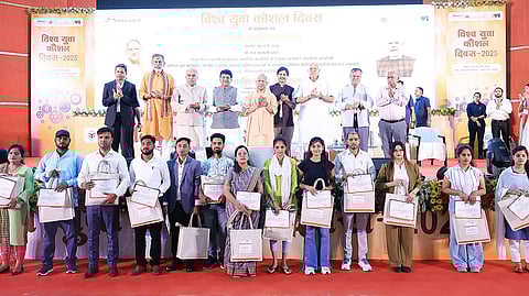 लखनऊ के इंदिरा गांधी प्रतिष्ठान में आयोजित दो दिवसीय कौशल मेले और प्रदर्शनी