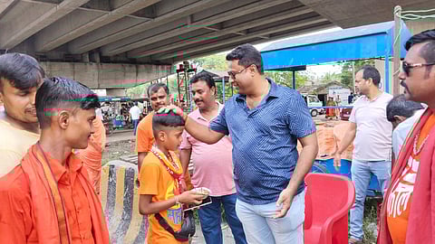 बांसबेड़िया से बाबाधाम के लिए रवाना हुए कांवड़िये