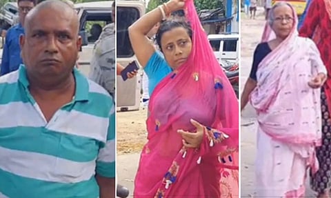 हत्या के आरोप में गिरफ्तार बेटा उसकी पत्नी व सास