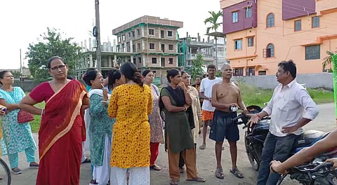 Local people protesting
