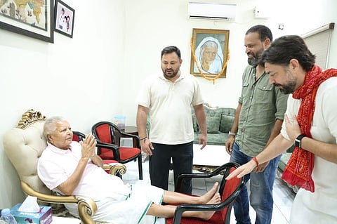TMC Leaders met Laluprasad Yadav at his residence