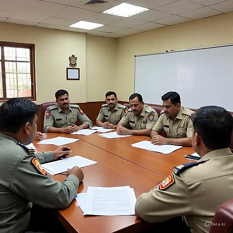 काली पूजा को लेकर पोलबा थाना में पुलिस की अहम बैठक