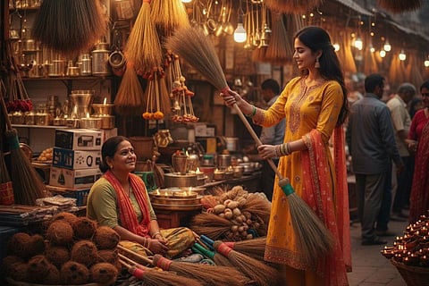 धनतेरस पर झाड़ू खरीदने का क्या है महत्व? जानें बढ़ती बिक्री की वजह