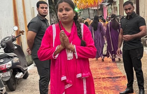 Councilor Anita Mahato with bouncers