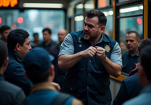 Conductor stabbed in the head with a screwdriver, passengers panicked