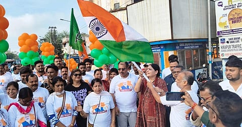 एकता की शपथ लेकर भाजपा ने लगाई एकता की दौड़