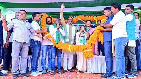 घाटशिला में JMM उम्मीदवार के समर्थन में सभा