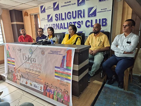 Organizer addressing the reporters