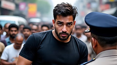 Two arrested with weapons after threat of 'I will kill you here'