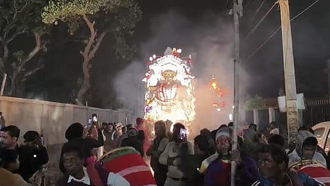 48 दिन बाद विष्णुपुर की बड़ी काली मां को दी गई भावुक विदाई