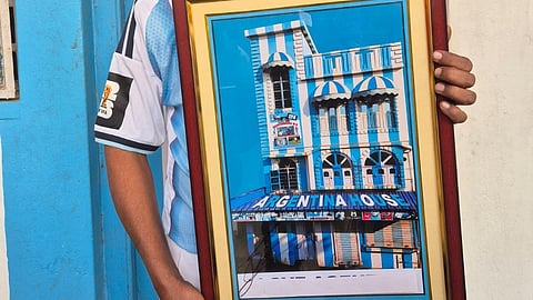 The 14-year wait is over: Tea vendor Shibe Patra's eyes welled up with tears after meeting Messi.