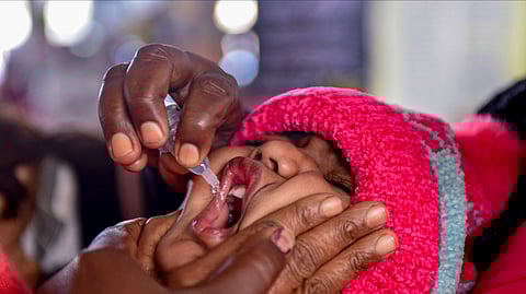 आंध्र प्रदेश: पल्स पोलियो अभियान के तहत 54 लाख से अधिक बच्चों का टीकाकरण