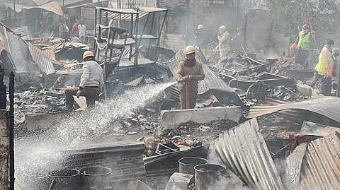 Massive fire breaks out at Yadubabu Market in Birati: Hundreds of shops gutted.