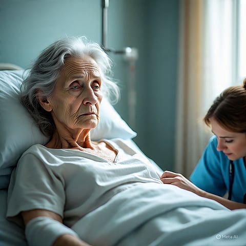 SIR, the elderly woman suffered a heart attack upon seeing the court summons letter!