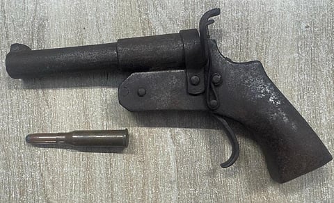 Posting a photo with a revolver on social media proved costly!