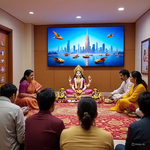 सरस्वती पूजा और देशभक्ति कार्यक्रम हाउसिंग कॉम्प्लेक्स में एकजुटता का प्रतीक बने