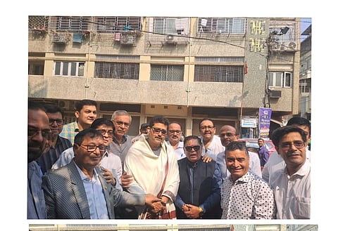 महावीर चौक पर जैन स्तंभ का शिला-न्यास