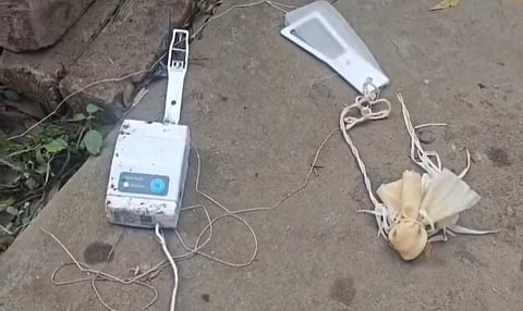 A mysterious machine fell from the sky, causing panic in the area.