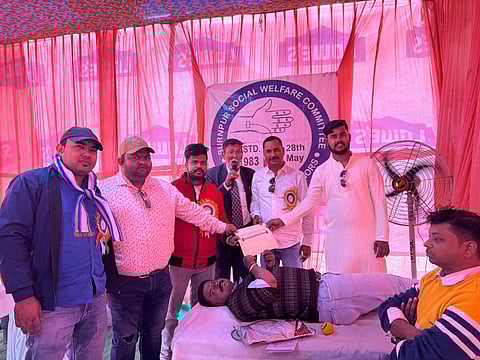 रक्तदाताओं ने स्वेच्छा से 50 यूनिट रक्तदान किया