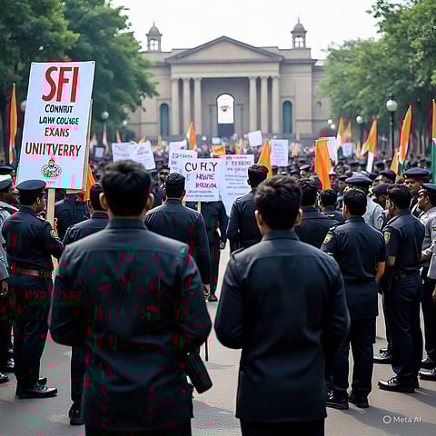 एसएफआई ने लॉ कॉलेज की परीक्षा पुडुचेरी विश्वविद्यालय से कराने की मांग की