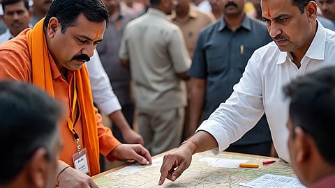 त्रिवेणी कुंभ मेले की तैयारियों का डीआईजी ने लिया जायजा