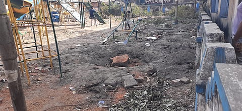 Allegations of felling of old trees in the children's park in Baranagar have started, leading to accusations and counter-accusations.
