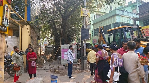 The administration cracked down on 16 shops near the Adyapeeth temple, leaving families with a hanging future.