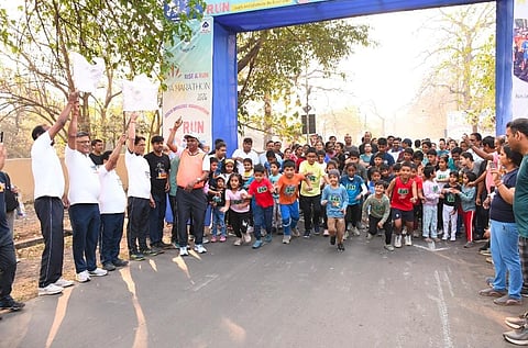 आईओए मैराथन में सभी उम्र के लोगों ने लगाई दौड़