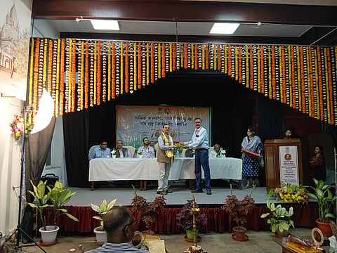 कर्मचारी राज्य बीमा निगम के क्षेत्रीय कार्यालय में निगम का 75वां वर्षगांठ मनाने के दौरान ली गई तस्वीर