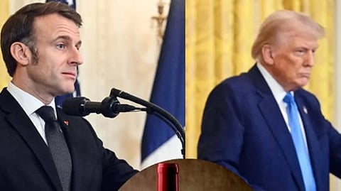 फ्रांस के राष्ट्रपति इमैनुएल मैक्रों और अमेरिकी राष्ट्रपति डोनाल्ड ट्रंप ( फाइल फोटो)