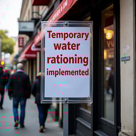 जल संकट के बीच व्यावसायिक प्रतिष्ठानों के लिए अस्थायी जल राशनिंग लागू