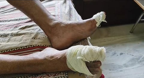 Lalbazar police officer attacked in Belgharia!