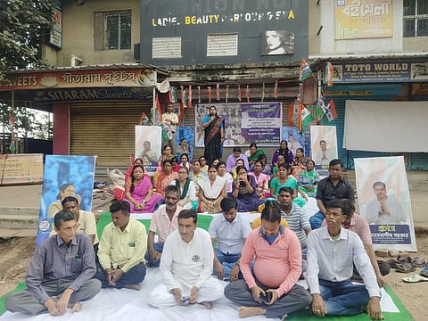 वोटिंग का अधिकार बचाओ को लेकर धरना सभा