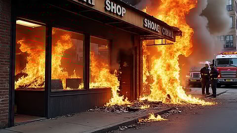 Nabadwip News: Massive Fire in Oil Godown, Locals Protest