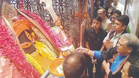 कालीघाट मंदिर में ज्ञानेश कुमार ने पूजा की