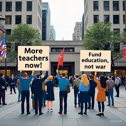 शिक्षकों की भारी कमी पर CUTA का प्रदर्शन