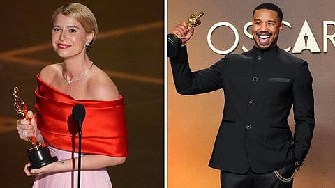 जेसी बकले और माइकल बी. जॉर्डन जिन्हें सर्वश्रेष्ठ अभिनेत्री और सर्वश्रेष्ठ अभिनेता का ऑस्कर पुरस्कार मिला।