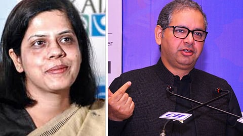 नंदिनी चक्रवर्ती, जिनकी जगह पर दुष्यंत नरियाला (दाएं) को मुख्य सचिव बनाया गया है ( फाइल फोटो)