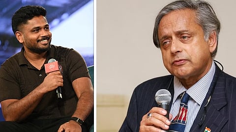 क्रिकेट संजू सैमसन और कांग्रेस सांसद शशि थरूर दोनों केरल से हैं ( फाइल फोटो )