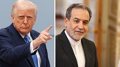 अमेरिका के राष्ट्रपति डोनाल्ड ट्रंप और ईरान के विदेश मंत्री अब्बास अराघची ( फाइल फोटो )