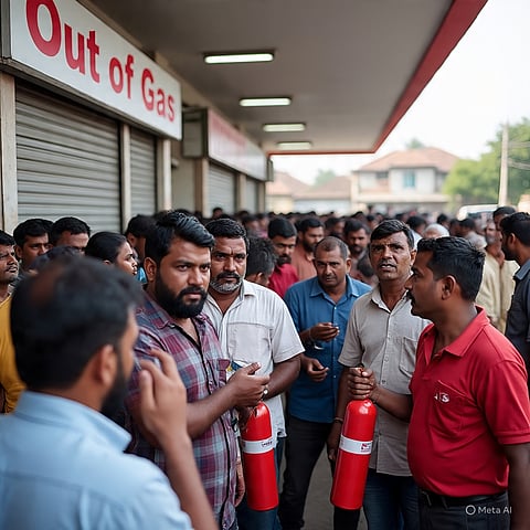 मायाबंदर में एलपीजी संकट गहराया, लोगों को झेलनी पड़ रही भारी परेशानी