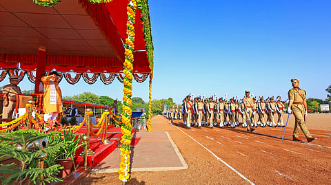 राजस्थान पुलिस अकादमी में आयोजित 77वें राजस्थान पुलिस स्थापना दिवस समारोह