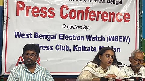 पश्चिम बंगाल इलेक्शन वॉच द्वारा आयोजित संवाददाता सम्मेलन