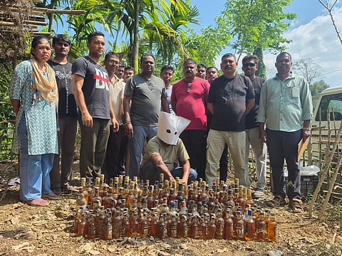 पुलिस कार्रवाई में अवैध शराब का हुआ बड़ा खुलासा