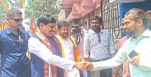 MP CM Mohan Yadav Roadshow in Kamarhati for BJP's Arup Chowdhury