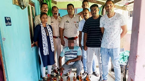 रंगत पुलिस की छापेमारी में भारी मात्रा में अवैध विदेशी शराब बरामद
